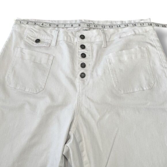 Judy Blue Jeans White Flare Fit Button Fly Stretch Denim JB88215 Women’s Sz 20W - Picture 4 of 14